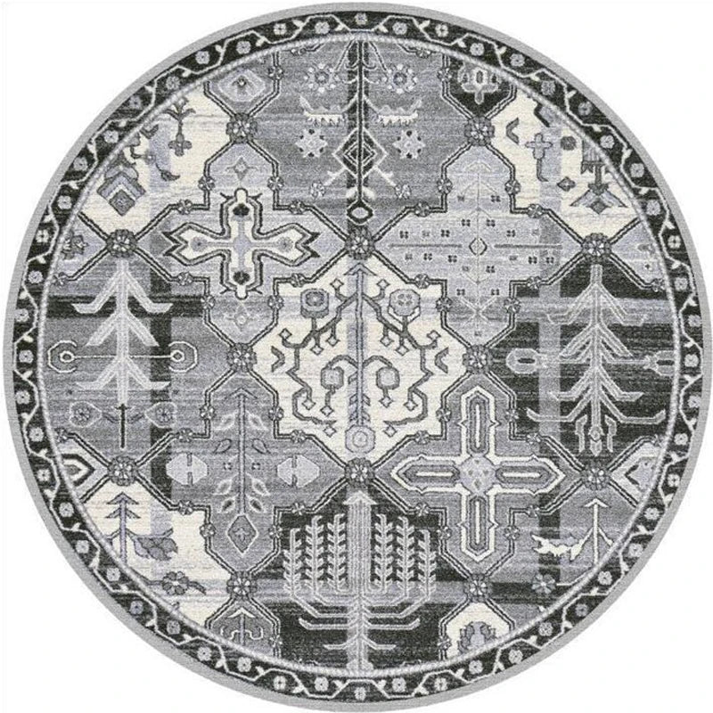 Tapis Chinois Rond à Poils Courts – Image 4