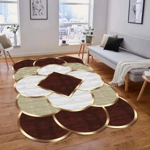 Tapis Chinois Doré Forme Spéciale