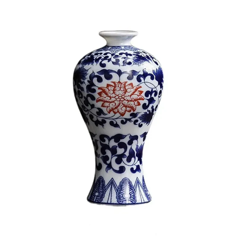 Vase Chinois Ancien Petit Bleu Blanc – Image 9