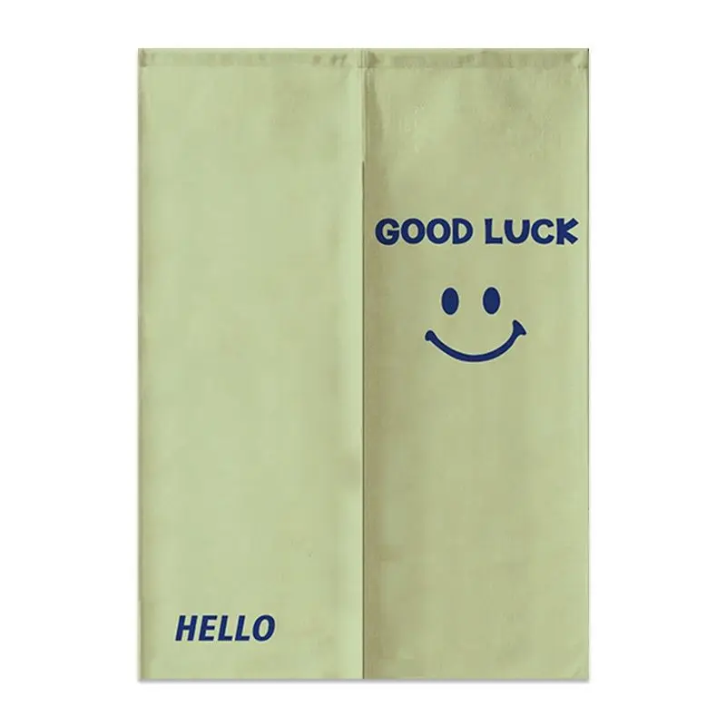 Rideau Chinois Jaune Visage Sourire – Image 9