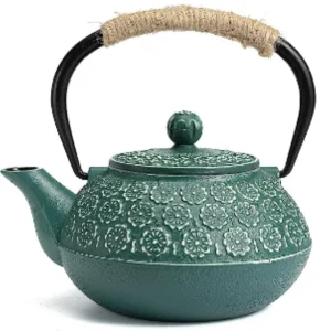 Théière Chinoise En Fonte Bleue Turquoise