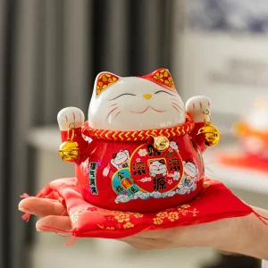 Porte-Bonheur Chat Chinois Tirelire