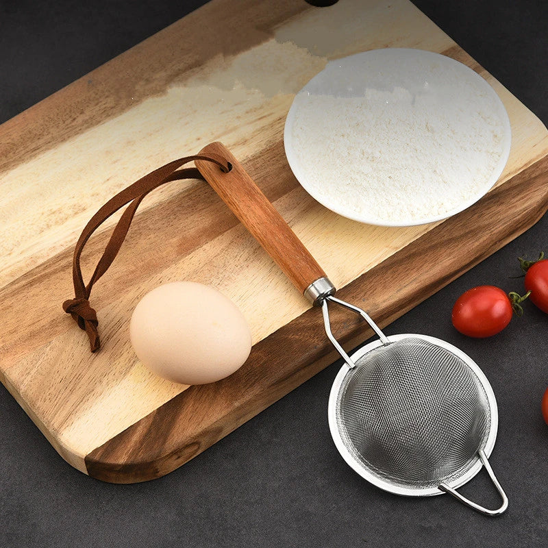 Passoire Chinois Petit Acier Manche Bois – Image 4