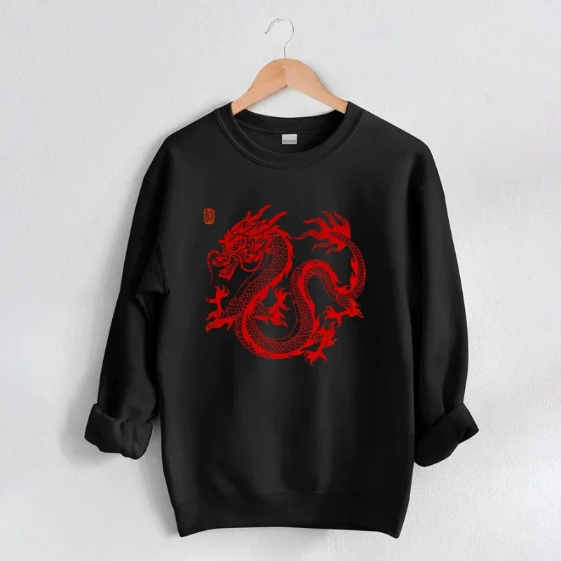 Pull Chinois Dragon Rouge Nouvel An – Image 3
