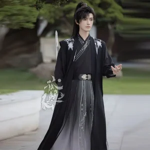 Hanfu Tenue Noire Brodée