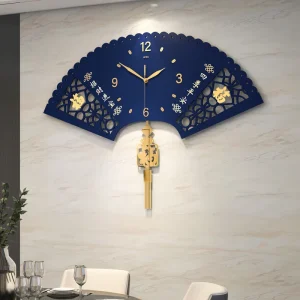 Horloge Chinoise Éventail Luxueux