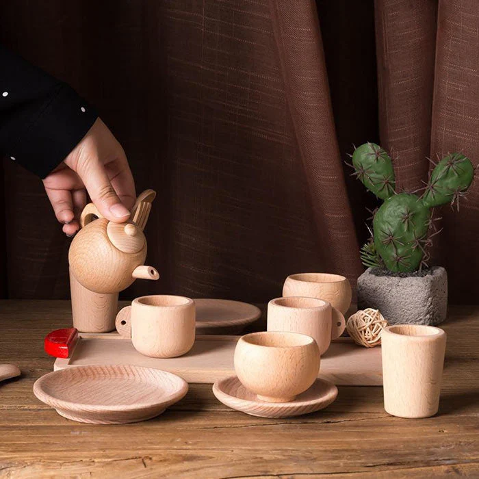 Service à Thé Chinois En Bois