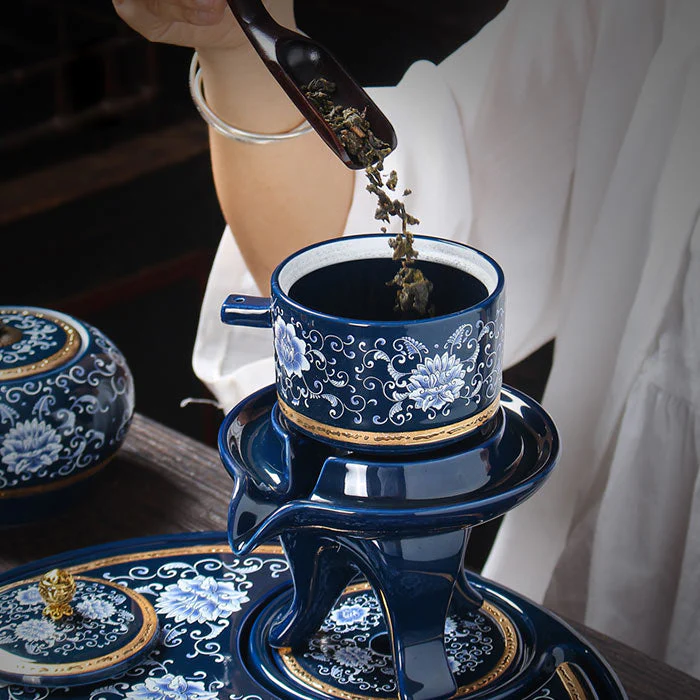 Service à Thé Chinois Plaqué Argent – Image 4