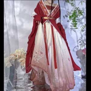 Robe Chinoise Rouge Hanfu Cosplay