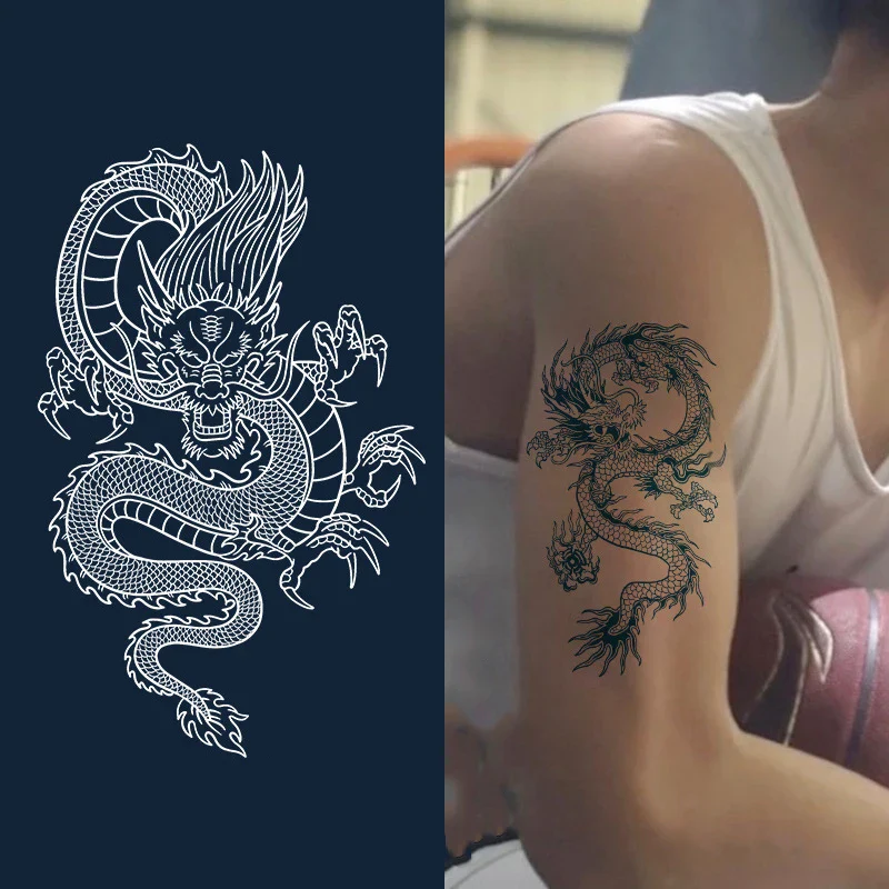 Tatouage Dragon Chinois Réaliste Hommes