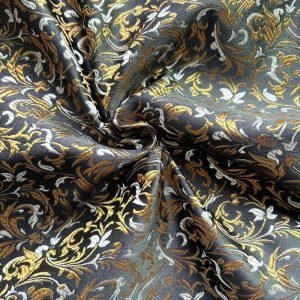 Tissu Chinois Motif Floral Damassé