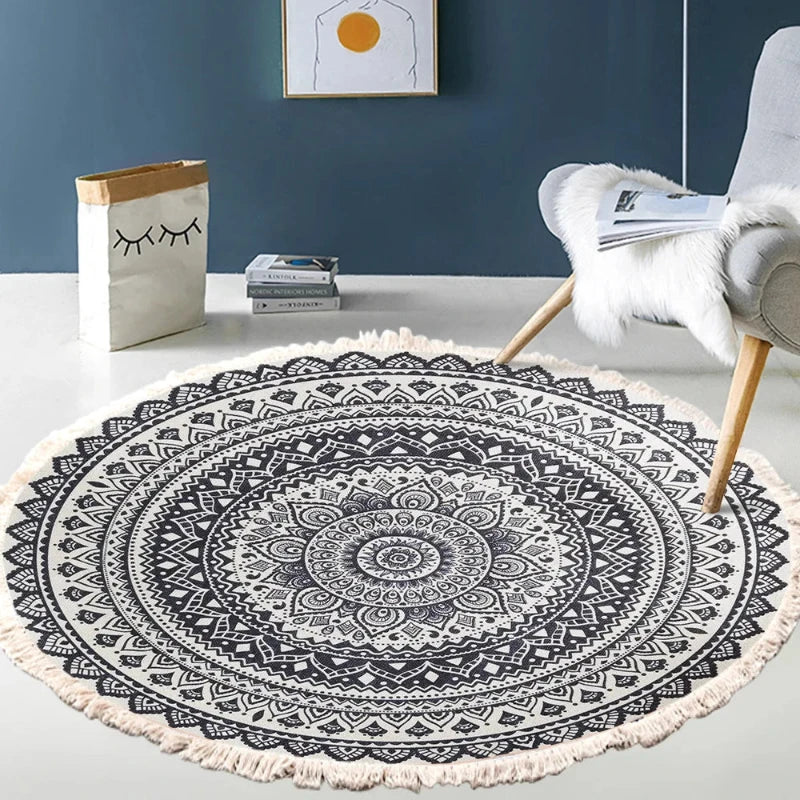 Tapis Chinois Coton Style Bohème – Image 2