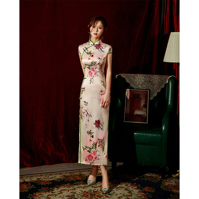 Robe Chinoise Motifs Fleurs – Image 2