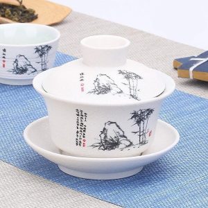 Tasse Chinoise En Porcelaine Blanche