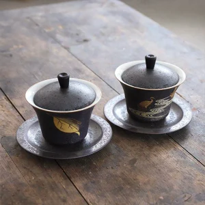 Tasse à Café Chinoise Avec Couvercle