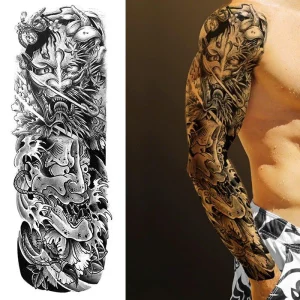 Tatouage Chinois Démon Noir et Blanc