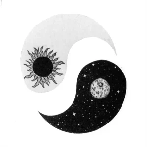 Tatouage Soleil et Lune Yin Yang