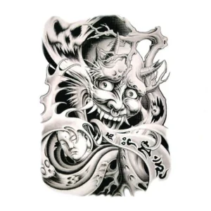 Tatouage Visage de Masque Chinois