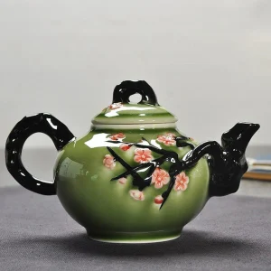 Théière Chinoise En Porcelaine Colorée