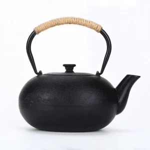 Théière Chinoise En Fonte Noire