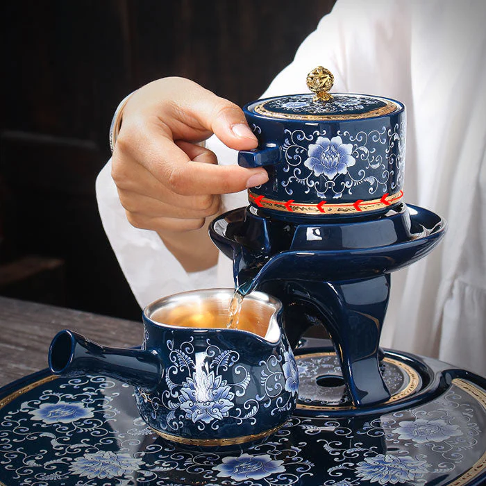 Service à Thé Chinois Plaqué Argent – Image 5