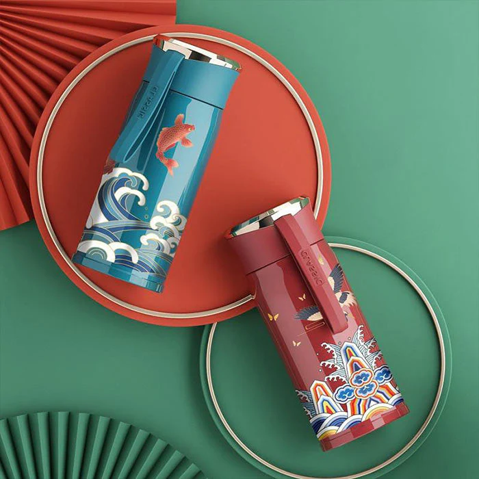 Tasses Chinoises En Métal Avec Couvercle