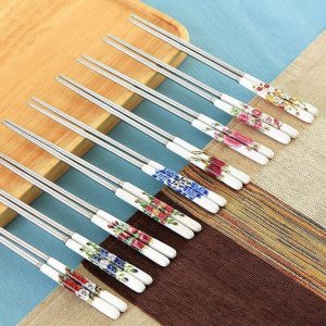 Baguettes Chinoises à Fleurs