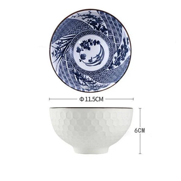 Bol Chinois Porcelaine Bleu – Image 4