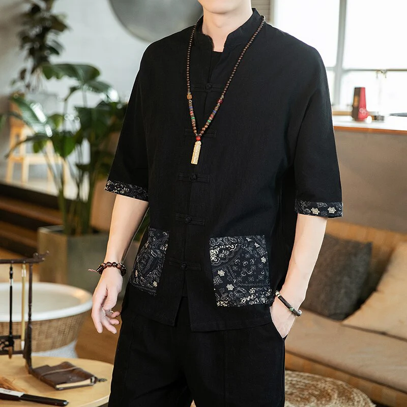 Chemise Homme Bouton Chinois – Image 3