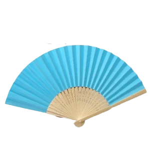 Éventail Chinois Bleu