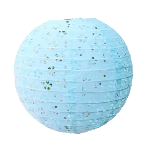 Lanterne Chinoise Ajourée Bleue
