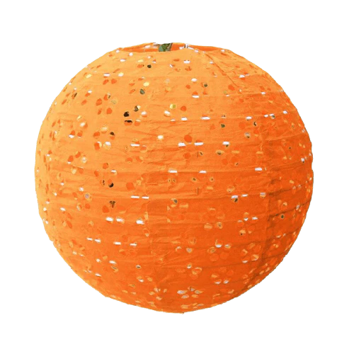 Lanterne Chinoise Ajourée Orange