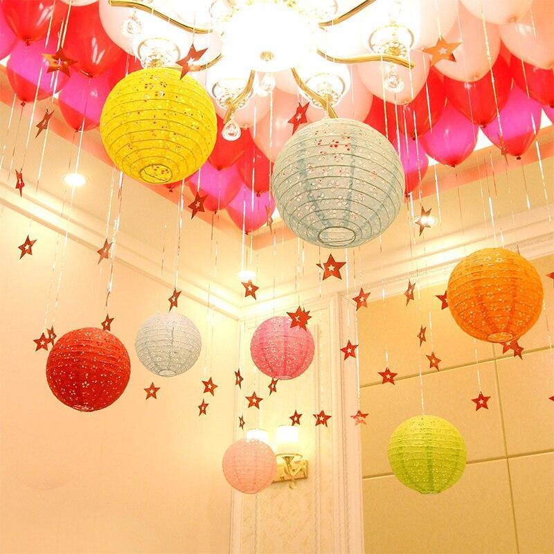 Lanterne Chinoise Ajourée Orange – Image 5