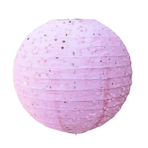 Lanterne Chinoise Ajourée Rose