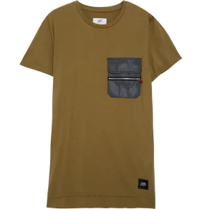 T-shirt poche réflechissante kaki noir