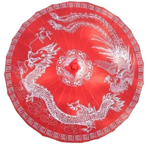Ombrelle Chinoise Animaux Mythologique