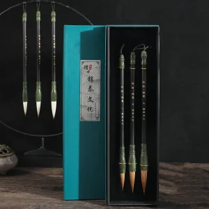 Pinceaux Chinois en Poils de Chèvre Naturels