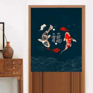 Rideaux Chinois Carpes Koï