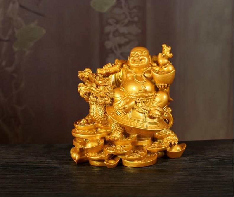 Statue Chinoise Bouddha et Tortue Dragon – Image 3