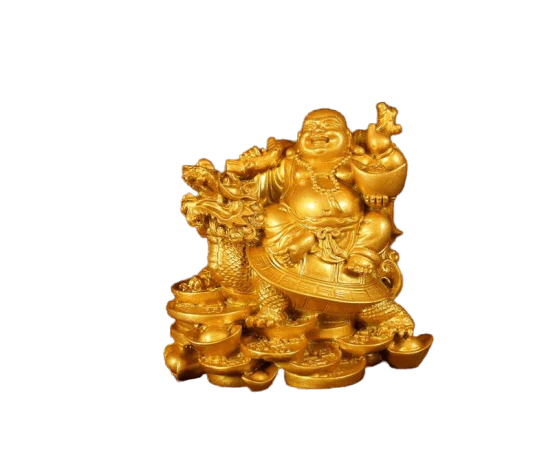 Statue Chinoise Bouddha et Tortue Dragon – Image 2