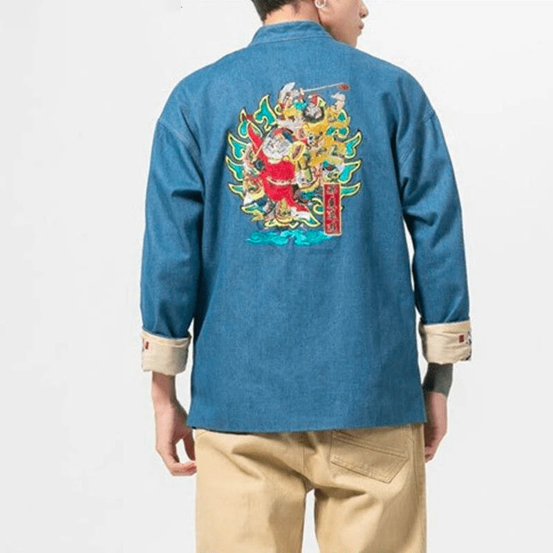 Veste Chinoise Homme Grise – Image 5