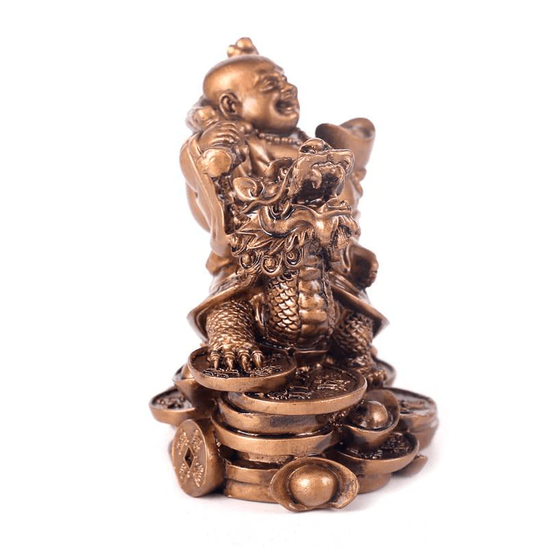 Statue Chinoise Bouddha et Tortue Dragon – Image 7
