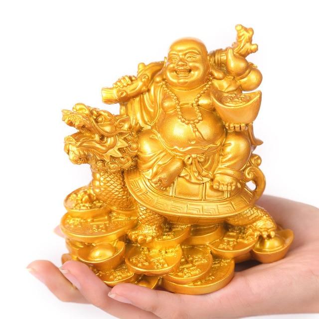 Statue Chinoise Bouddha et Tortue Dragon – Image 4