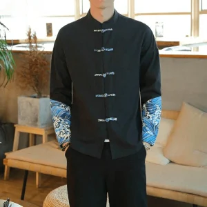 Veste Chinoise Homme Vague