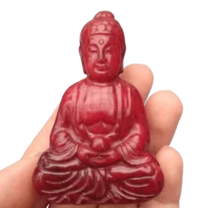 Statue Chinoise en Jade Rouge