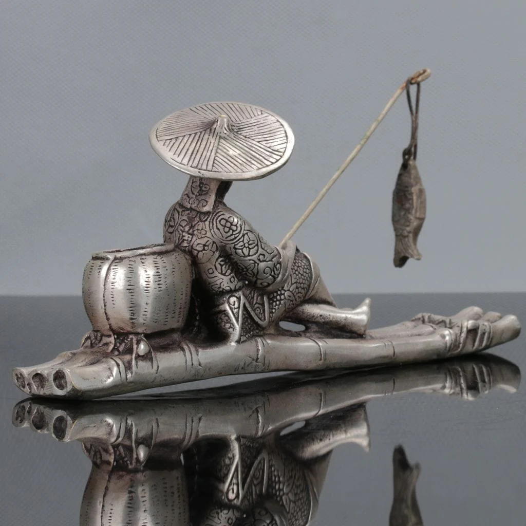 Statue Chinoise PĂȘcheur â Image 4