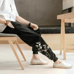Pantalon Chinois Fleurs