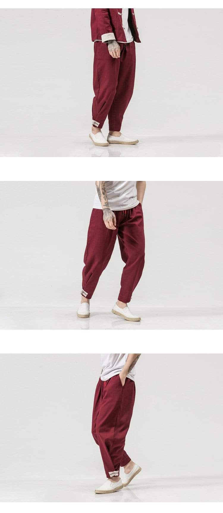 Pantalon Chinois Bordeaux – Image 3
