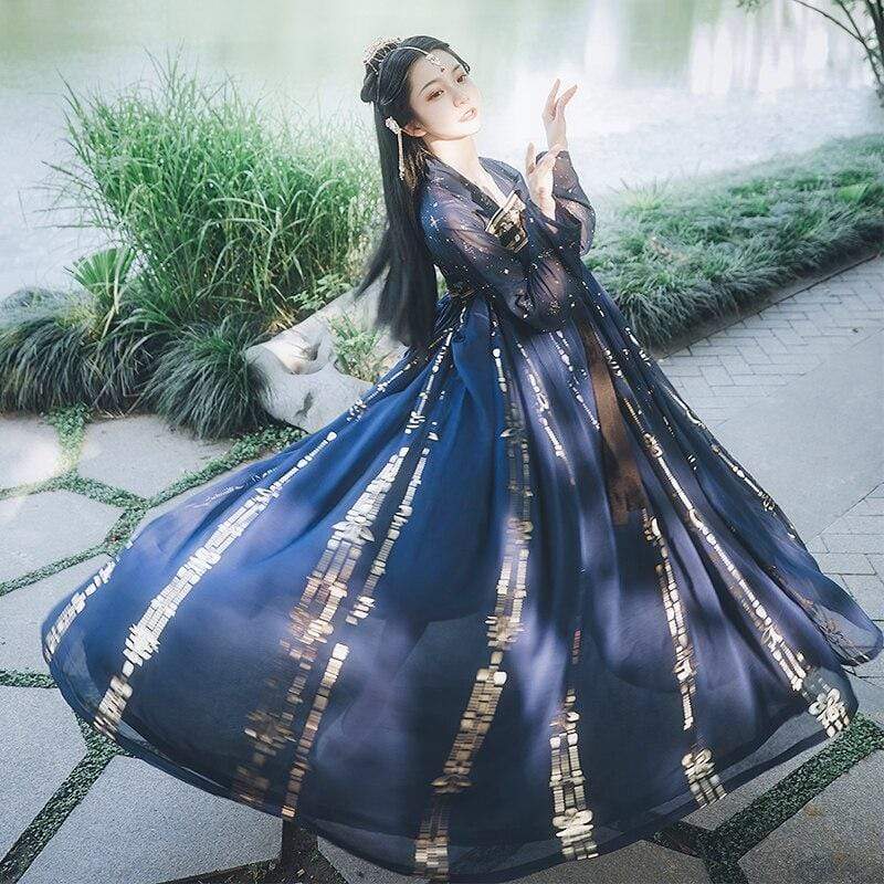 Hanfu Bleu Palais