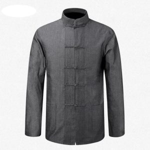 Veste Chinoise Homme Grise